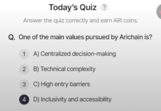 ARI Wallet Daily Quiz Answer 26 February 2025 (AriChain)